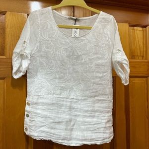 NWT Lungo L’Arno white linen top